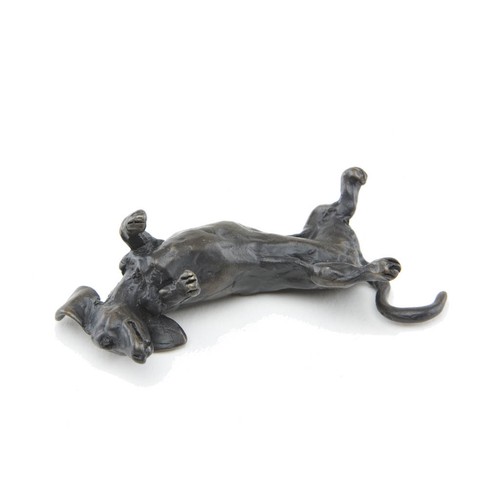 Solid bronze dog sculpture - solid,