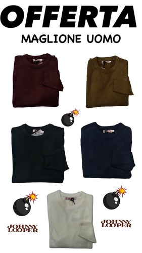 Maglione girocollo uomo manica