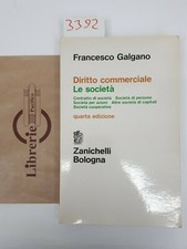 GALGANO. DIRITTO COMMERCIALE. ZANICHELLI