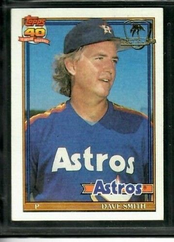 Dave smith 1991 topps baseball - dave,