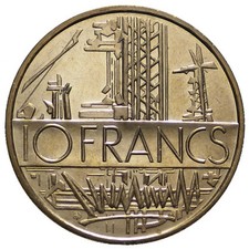 1977 * 10 Francs Francia "Mathieu - Tranche B" (KM 940) FDC