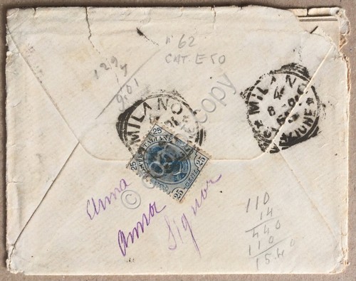 Italia regno 1901 busta da - regno,