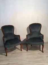 Coppia poltroncine velluto stile barocco anni 60/70