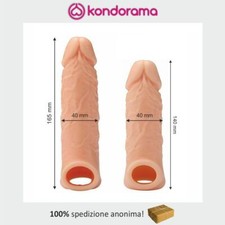 Realstuff extender guaina prolunga fallica per il pene in silicone 14 cm 16,5 cm