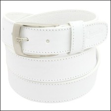 Cintura Uomo vera Pelle Bianca