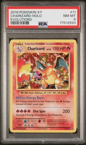 Charizard holo 108 psa 8 - holo, #11/108