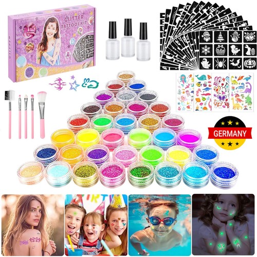 Set tatuaggi glitter bambini
