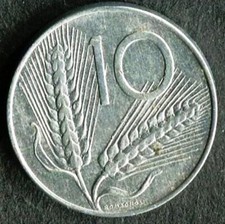 COIN - ITALY - 10 LIRE - KM#