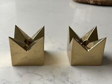 Rare Crown ‘Kronan’ Candle Holders By Pierre Forsell For Skultuna 1607