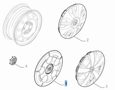 1 Coppa Ruota Coprimozzo Fiat