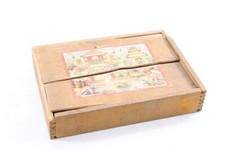 Vecchio Modulare Mattoncini Legno Vor 1945 Mattoncini Vintage Giocattolo