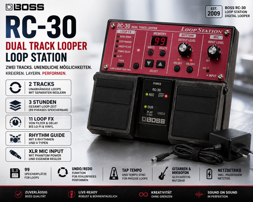 Boss dual track looper - rc-30,
