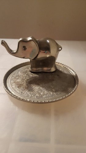 Silver plated elephant - plated, trinkit