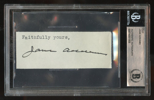 Autografo firmato jane addams - firmato,