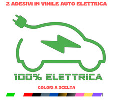 2 adesivi auto elettrica
