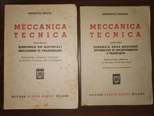 MECCANICA TECNICA di Benedetto Feraudi volume secondo e terzo Hoepli 1956