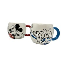 TOPOLINO E PAPERINO DISNEY COPPIA TAZZE IN CERAMICA MICKEY MOUSE E DONALD DUCK