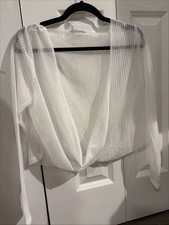 Blusa Zara bianca trasparente