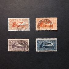 ITALIA REGNO 1930/ POSTA AEREA, SERIE DI 4 VALORI USATI C/CERTIFICATO
