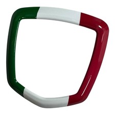 Telaio copri badge posteriore adatto a Abarth tricolore Italia 500 595 695 UK Stock NUOVO QUARTIER GENERALE