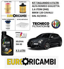 KIT TAGLIANDO 4 FILTRI 5LT