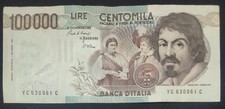100000 LIRE CARAVAGGIO 1°