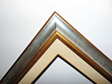 CORNICE VINTAGE EPOCA NUOVA IN LEGNO 60x90 LAMINATA FOGLIA ORO ARGENTO