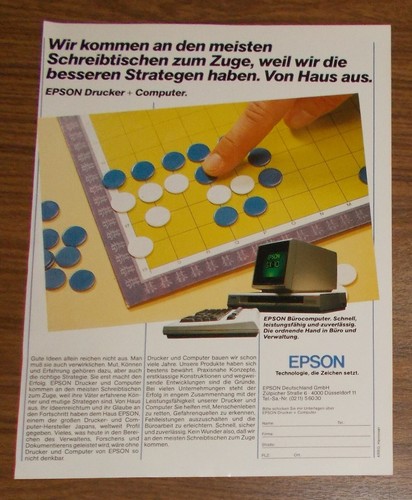 Rara pubblicità epson 10 - pubblicità,