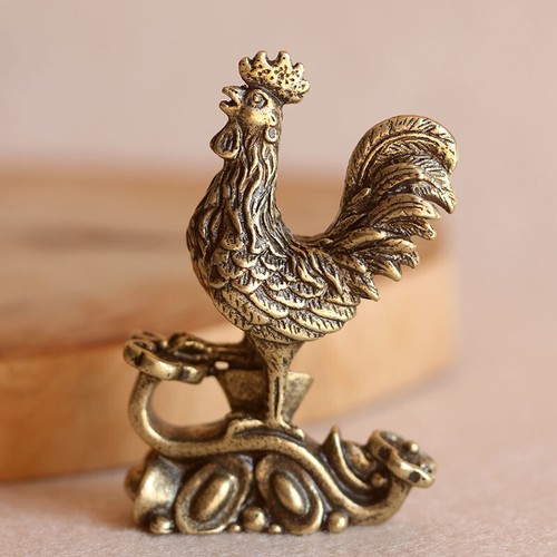 Statua statuina gallo - , ottone