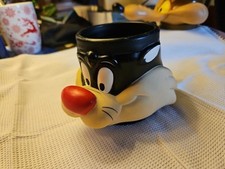 Looney Tunes Sylvester Figural Plastic Mug 1992