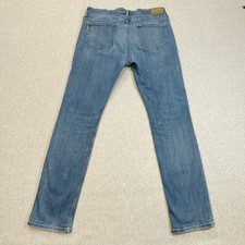 Jeans Paige uomo tg 34 blu lavaggio chiaro federale gamba dritta vita media elasticizzato 