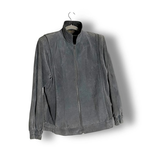 Giacca pelle vintage grigia - pelle,