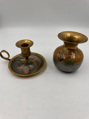 Portacandele vaso ottone - e, in