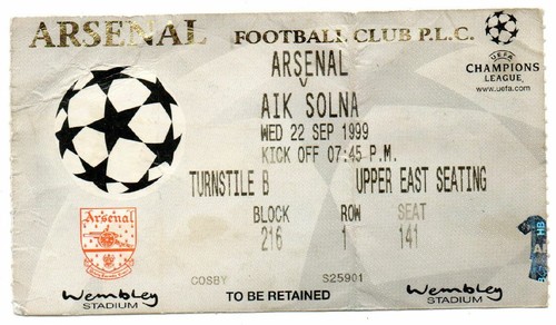 Biglietto arsenal londra - arsenal,