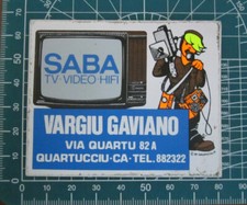 Vargiu Gaviano Saba HI-FI Quartucciu  ADESIVO STICKER VINTAGE NEW ORIGINAL