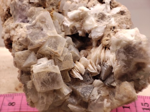 Fluorite con barite - barite, monte