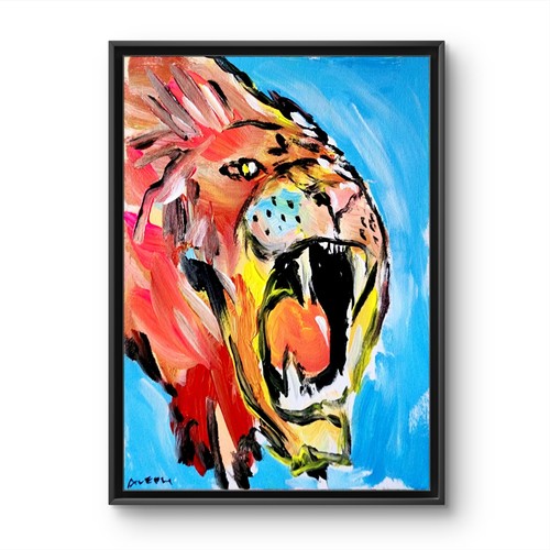 Quadro leone astratto aleph - quadro,