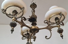 Antico Lampadario Ottone Anni 50