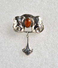 alte 830 Silber Brosche mit