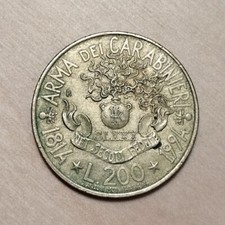 moneta 200 lire 180°