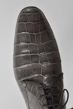 4200 $ ZILLI grigio coccodrillo alligatore derby berluti scarpe crockett 9UK/10US