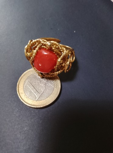 Anello vero corallo rosso - , e