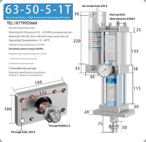 Cilindro booster pneumatico