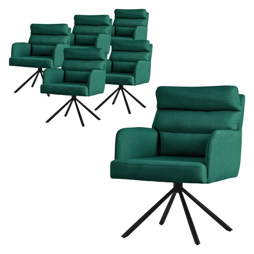 Set poltrone verde scuro con - 6,