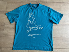 T-shirt Zara uomo blu grafica