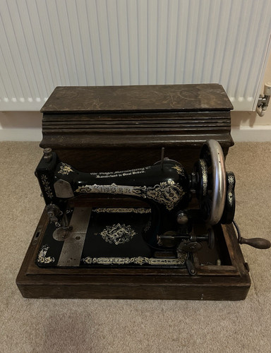 Antique singer hand crank - antique,