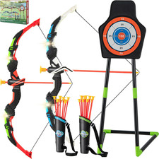 Set Di Arco E Frecce per Bambini, Giochi All'Aperto per Bambini Con 2 Archi/ 20 