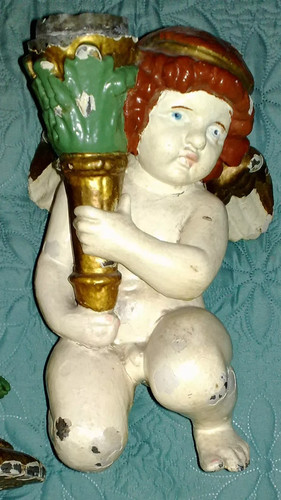 Antico putto con - con, candeliere