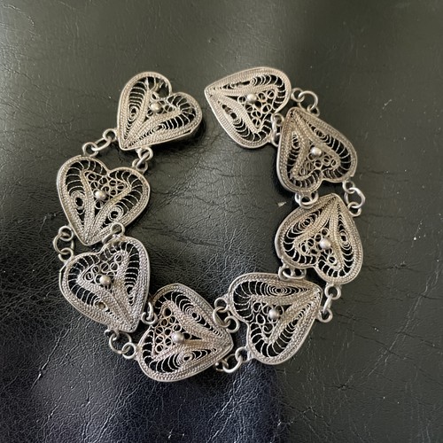 Bracciale antico maglia cuore