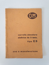 OM CARRELLO ELEVATORE TIPO E3 - USO E MANTENZIONE ORIGINALE